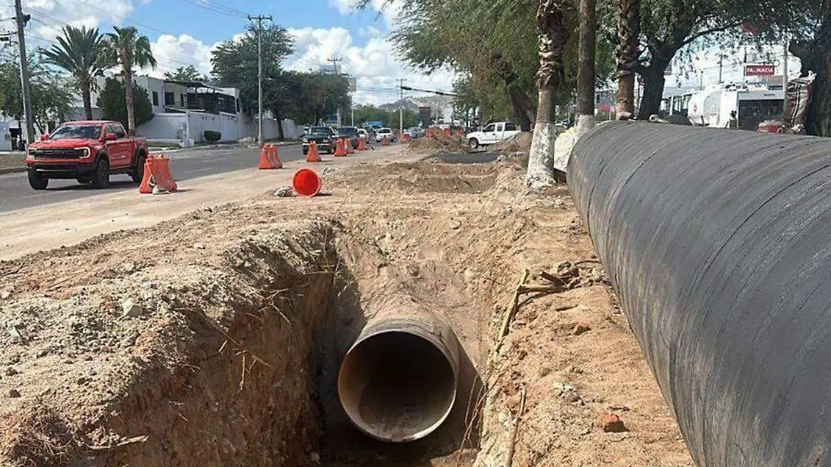 Foto cortesia agua de Hermosillo obras del bulevar Morelos